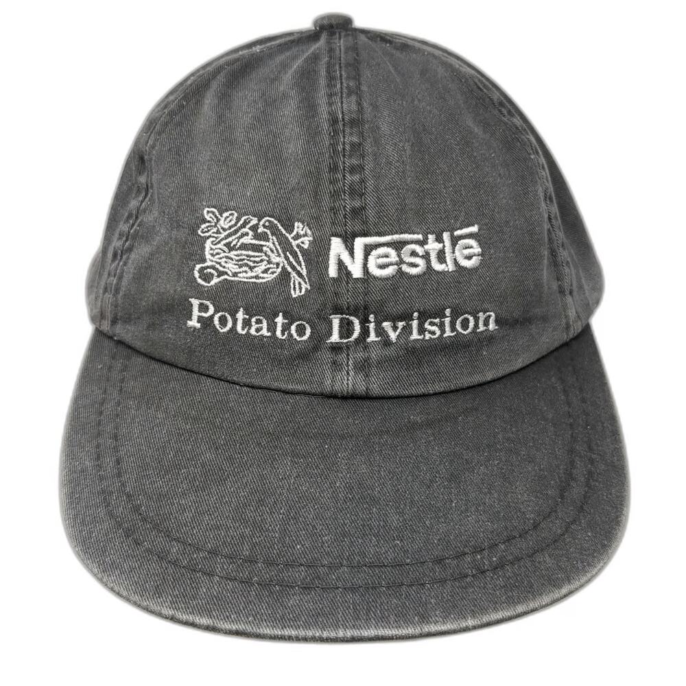 Luna Basics Baseball Cap Gray One Size Nestle Potato Division Nampa Idaho Hat